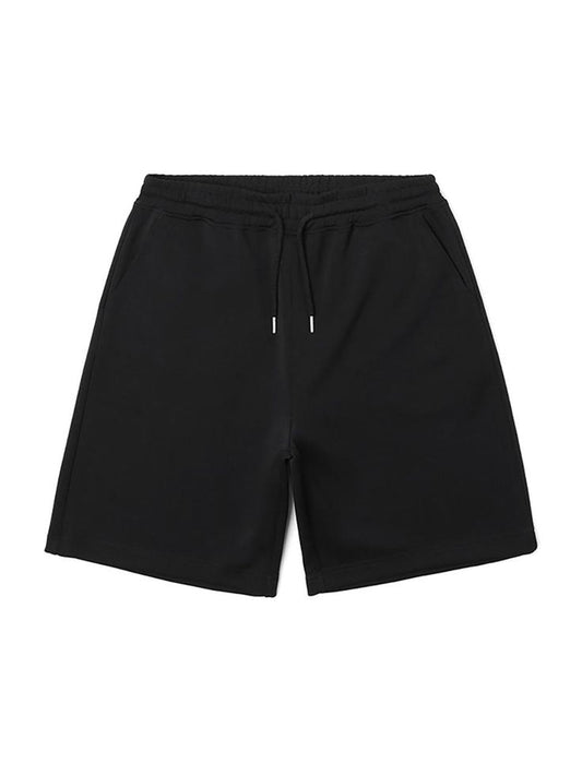 Black Unicolor Shorts